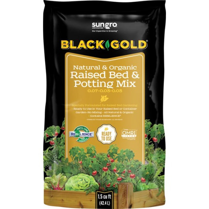 potting mix bag sizes Black Gold Natural & Organic Raised Bed Mix – Rivendell Distribution