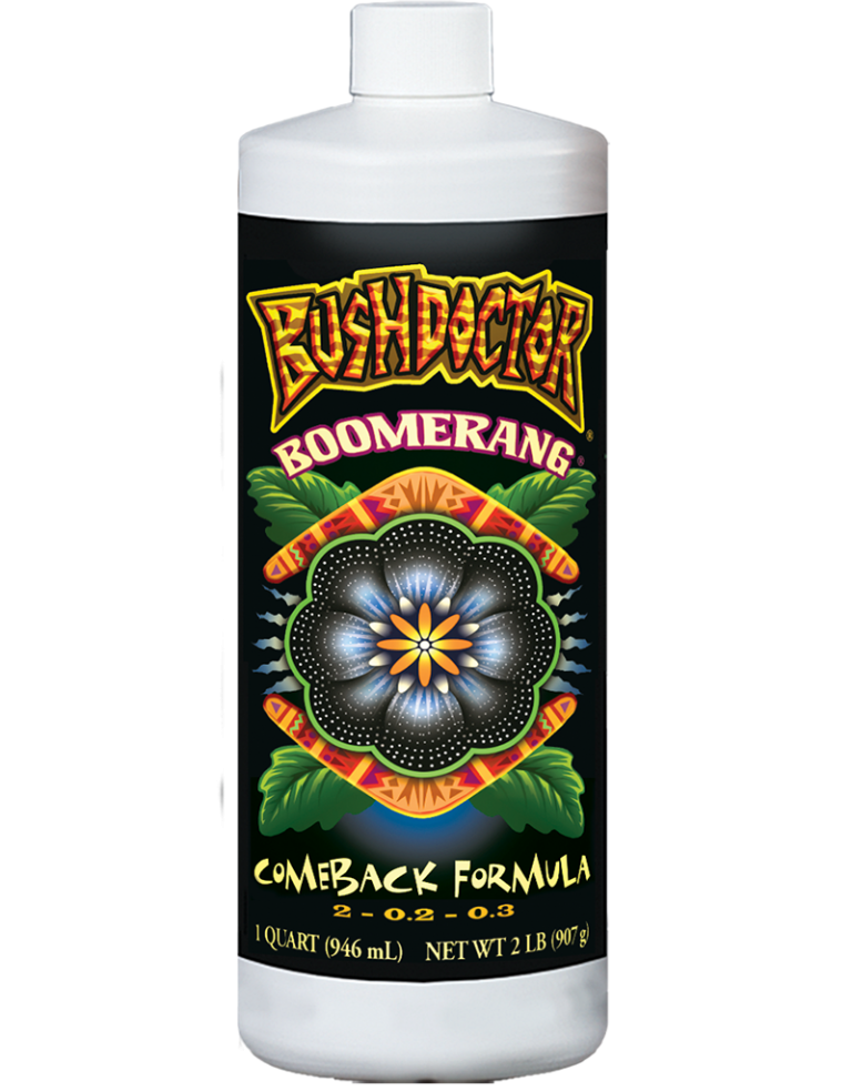 Bush Doctor Boomerang Comeback Formula in 1 quart bottle.