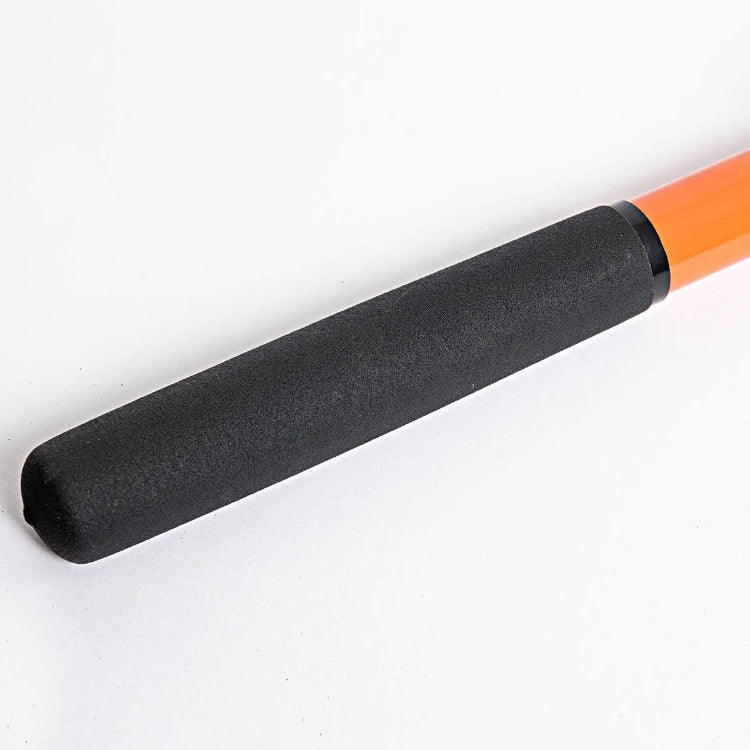 Closeup of the cushioned foam grip on the half-moon turf edger handle.