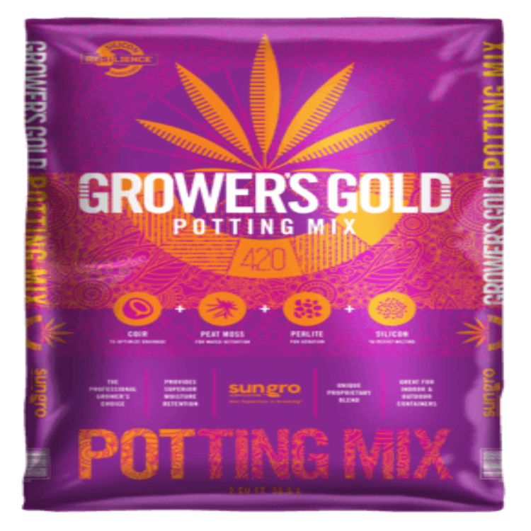 Sungro Growers Gold — bagged soil product.