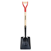 Corona Boron square point shovel front view with D-grip and square steel blade.