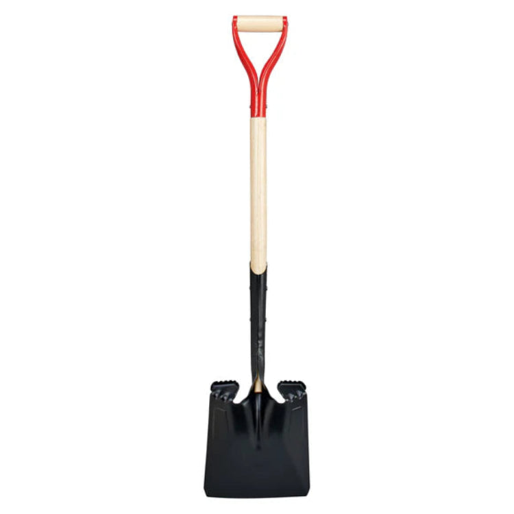 Corona Boron square point shovel three-quarter view showing socket and step.