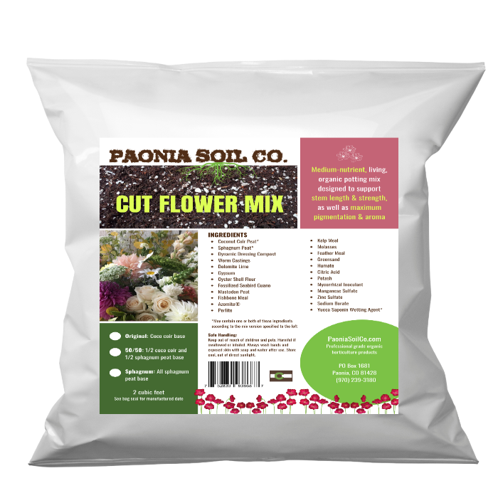 Cut Flower Mix — bagged planting mix.