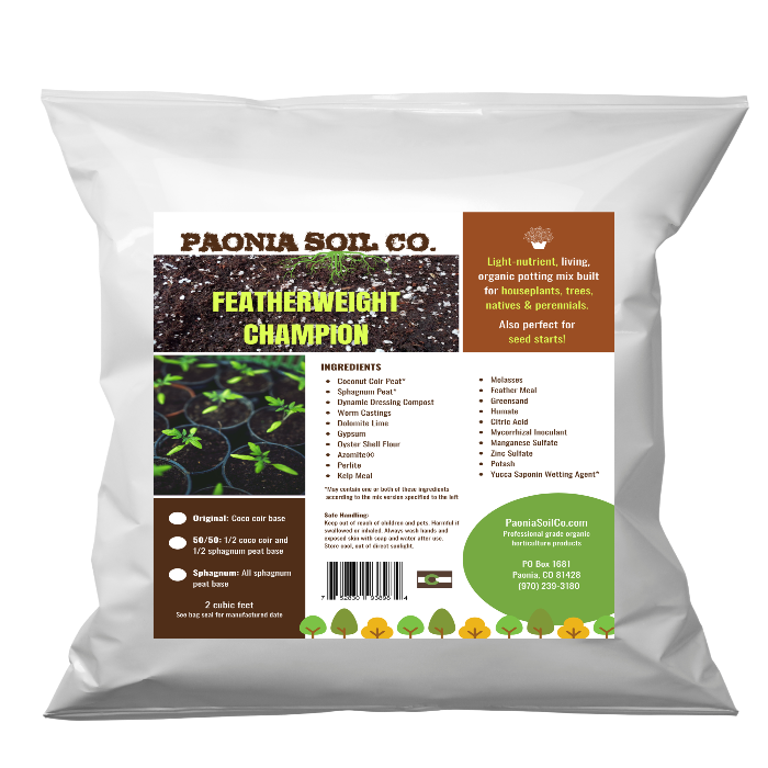 Featherweight Champion — bagged planting mix.