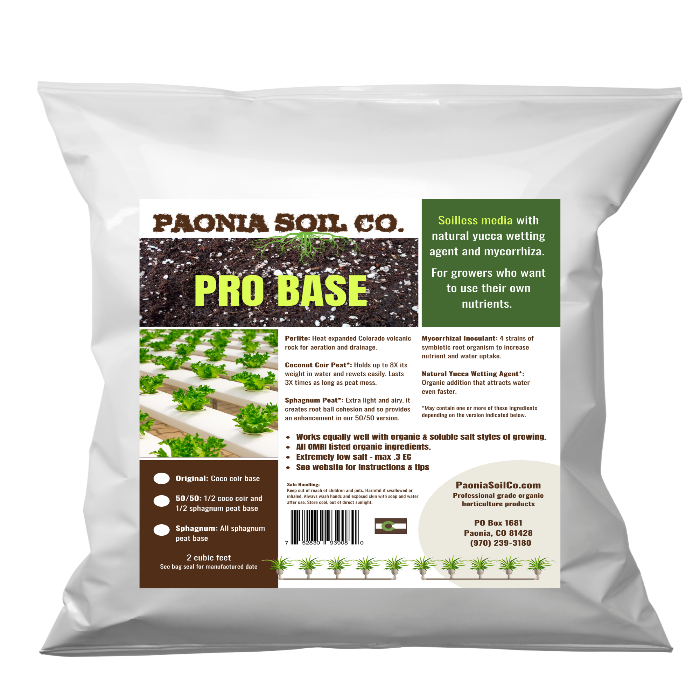 Pro Base — bagged planting mix.