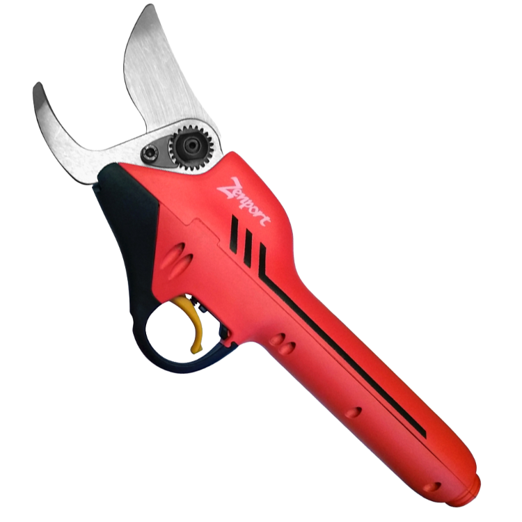 Zenport 1.5-inch cordless electric hand pruner: red, lightweight design for easy pruning.
