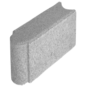 Grey concrete edging stone for landscaping projects.
