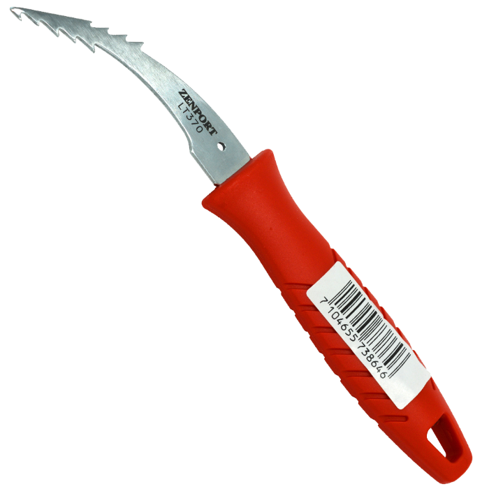 Zenport LT370 Stainless Steel Weeder with Red Ergonomic Handle
