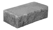 Gray concrete corner block, 6 inches, rough texture.
