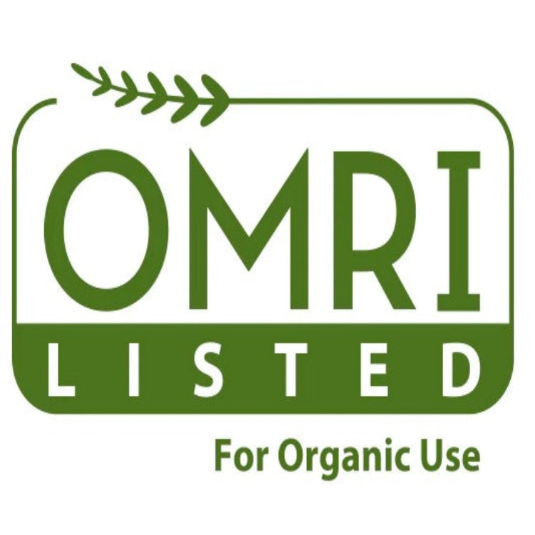OMRI Listed organic fertilizer certification.
