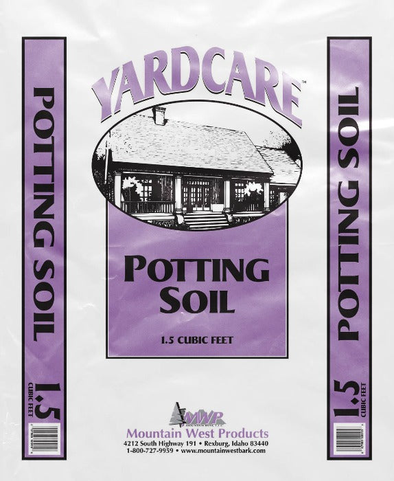 Mountain West All Purpose Potting Soil, 1.5 cubic feet bag, YardCare brand
