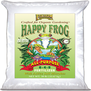 50 lb bag of all-purpose 6-4-5 fertilizer, featuring active soil microbes and OMRI Listed certification.
