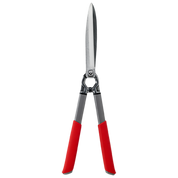 ClassicCUT® 10-Inch Hedge Shears: Red handles, sharp steel blades for precise hedge trimming.
