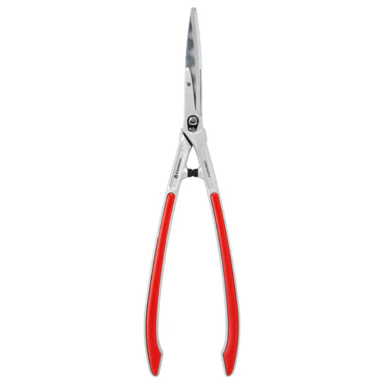 Corona Lightweight Precision Cut shears with red rubber-cushioned grip handles and pointed steel blades.