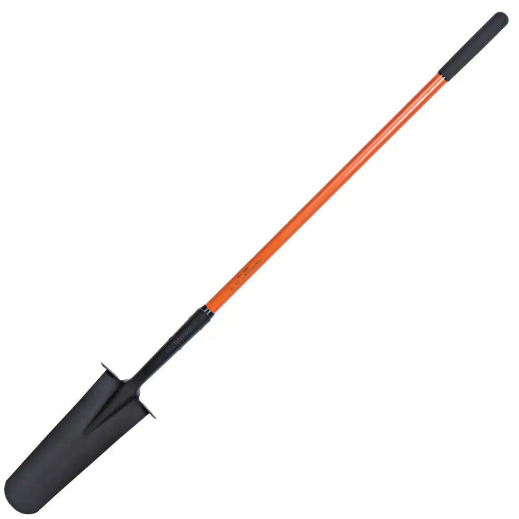AM Leonard drain spade with 48-inch straight Tuff-Strong fiberglass handle, full vertical view.