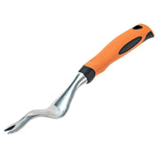 AM Leonard cast aluminum hand weeder with orange GelGrip handle.