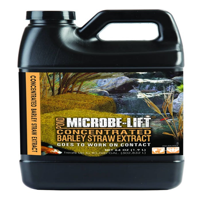 Microbe-Lift Pond Barley Straw Extract: 64 oz concentrate treats up to 80,000 gallons.
