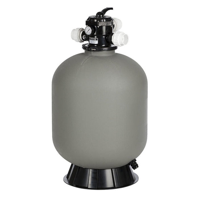 Little Giant 6000GPH pressurized biological filter; gray, high-flow filtration for pools & spas.
