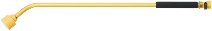 Gold-toned 30-inch watering wand with ergonomic grip for comfortable garden use.
