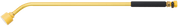 Gold-toned 30-inch watering wand with ergonomic grip for comfortable garden use.
