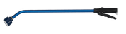 Blue metal 30-inch rain wand with adjustable nozzle for effortless watering.
