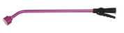 Purple aluminum watering wand with adjustable nozzle and ergonomic grip.
