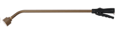 Long bronze-tone rain wand with ergonomic grip for comfortable watering.
