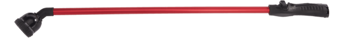 Dramm 30-Inch RainSelect Rain Wand: Red aluminum wand with ergonomic grip for effortless watering.
