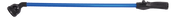 Blue 30-inch watering wand with adjustable nozzle for precise garden watering.
