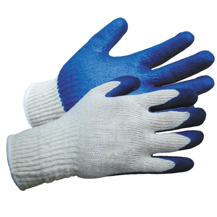 Wonder Glove: Durable cotton work gloves with blue nitrile palm coating for superior grip and protection.
