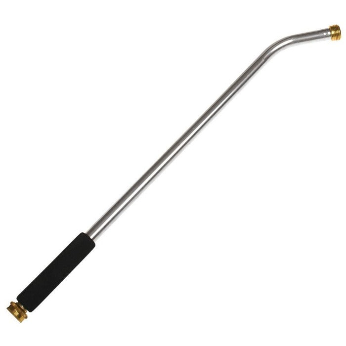 Dramm 24-inch Handi-Reach aluminum handle with comfortable grip for easy watering.
