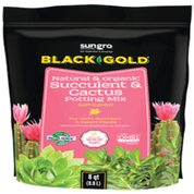 Sungro Black Gold Natural & Organic Succulent & Cactus Potting Mix, 8 qt (8.8 L), for cacti, succulents & desert plants.
