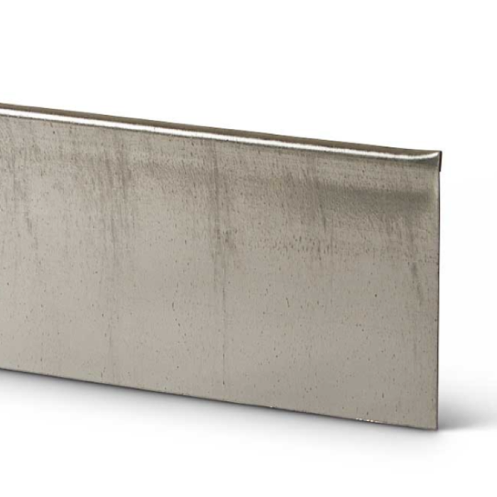 4-inch 16GA galvanized steel roll top edging for landscaping.
