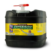Five-gallon Superthrive liquid plant nutrient jug with dispensing tap; includes kelp.
