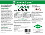 Foliar fertilizer label:  Mg & Mn blend for turf, application guidelines & safety precautions included.
