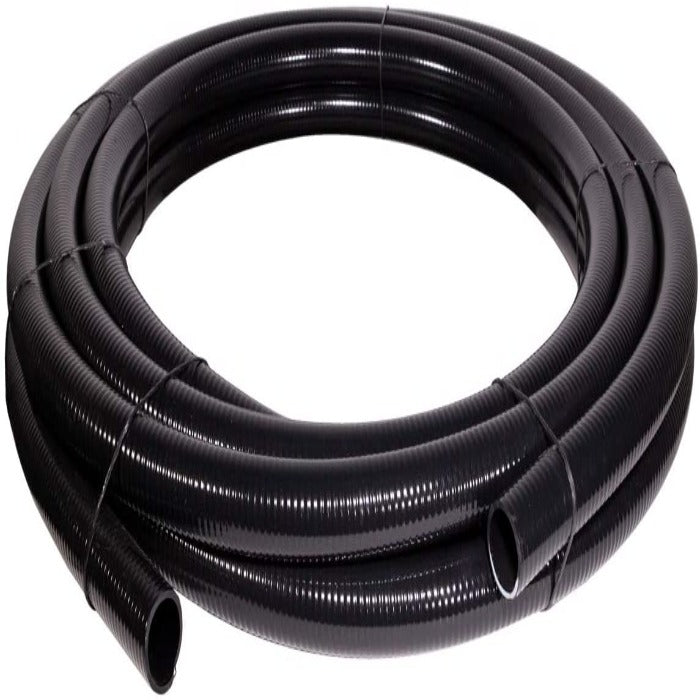 Black Flex PVC pipe, durable and flexible for various applications.
