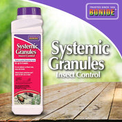 Bonide Systemic Granules: Insect control for up to 8 weeks. Protects flower beds, roses & shrubs.  Internal protection; rainproof.
