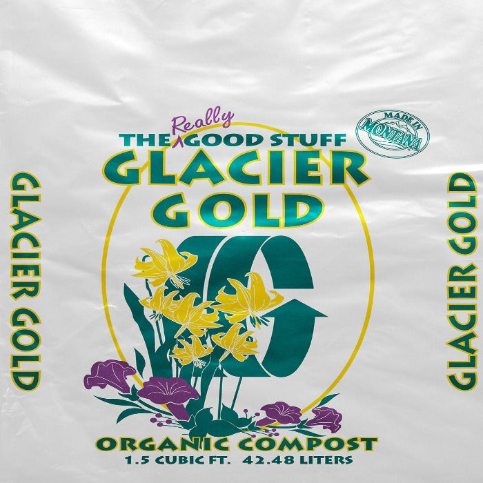 Mountain West Glacier Gold Organic Compost: 1.5 cu ft (42.48 liters), Made in Montana
