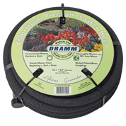 50-foot soaker hose, 5/8" diameter, made from recycled materials; even watering, nickel-plated brass couplings.
