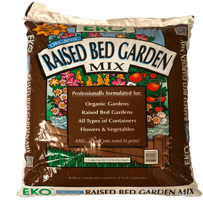 EKO Organic Raised Bed Garden Mix: 1.5 cu ft bag, perfect for organic gardens, raised beds, containers, flowers & vegetables.
