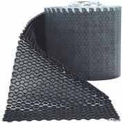 Black plastic honeycomb gravel paver roll for driveways and patios.
