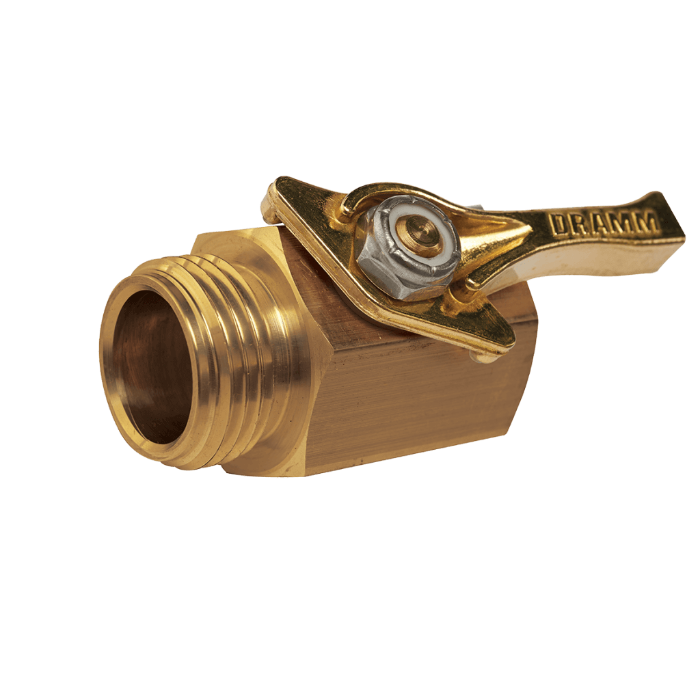 Dramm 3/4 Inch Heavy Duty Brass Shut-Off Valve with Lever Handle
