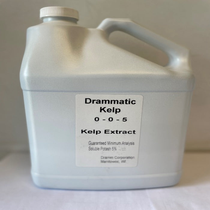 Drammatic Kelp 0-0-5 Kelp Extract: 5% Soluble Potash.
