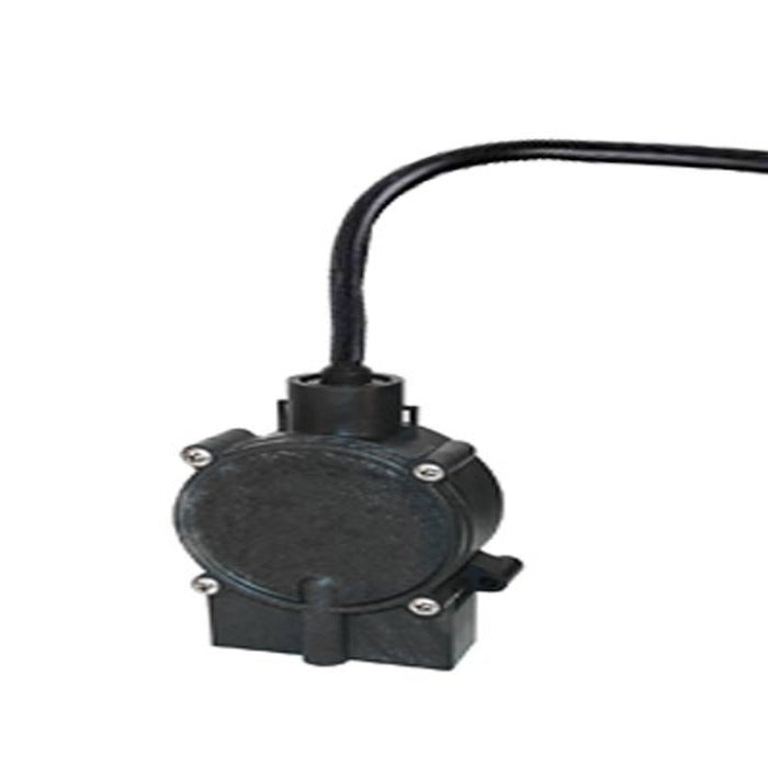 10A Volt Low Water Cut-Off Switch: black plastic, prevents pump damage.

