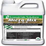 2.5-gallon jug of 0-3-5 micronutrient fertilizer for rapid greening.
