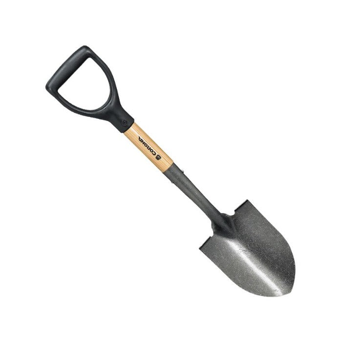 Corona Multi-Purpose Mini Shovel with comfortable D-handle and durable steel blade.

