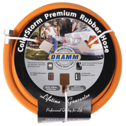 50-foot orange rubber hose, crush-proof couplings, and a lifetime guarantee.
