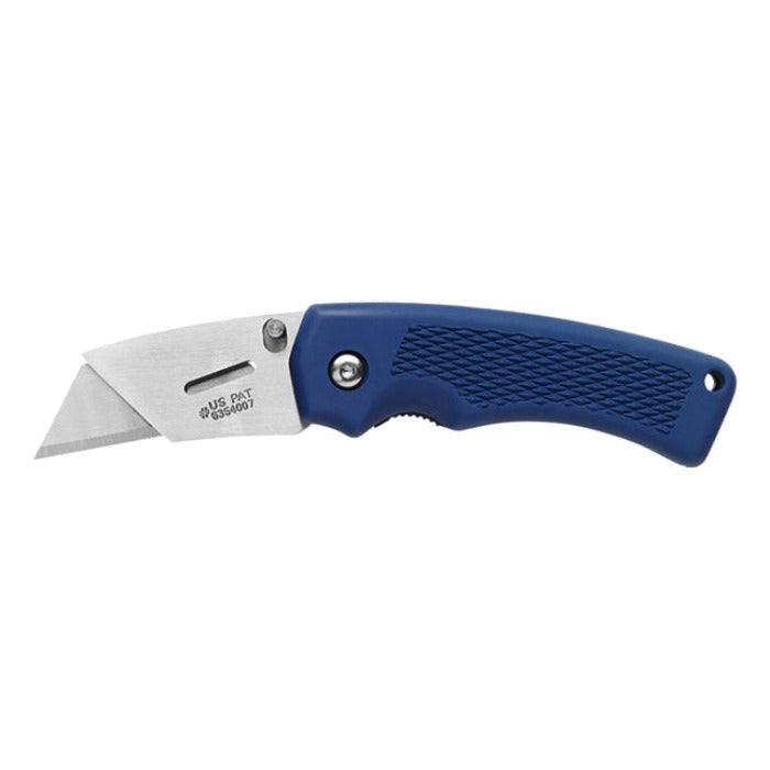 Gerber Edge Utility Knife: Blue, compact, durable utility knife with a stainless steel blade.
