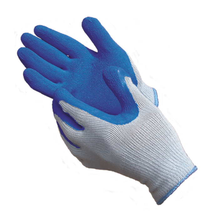 Wonder Premium Gloves: Durable, blue-coated work gloves with gray knit backing for superior grip and protection.
