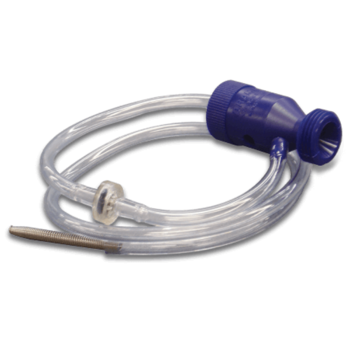 Dramm Syphonject with 170 PL:  Clear tubing, blue valve, easy liquid transfer.
